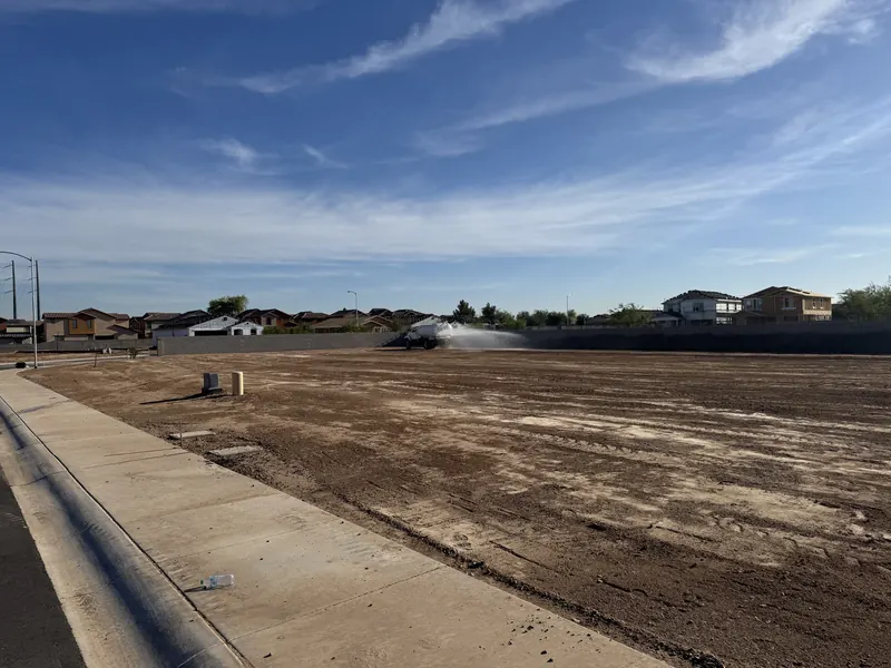 Finished pad site preparation project in Phoenix Arizona